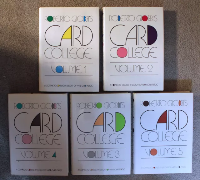 CARD COLLEGE by ROBERTO GIOBBI IN 5 VOLUMES ALL WITH THEIR DUST JACKETS