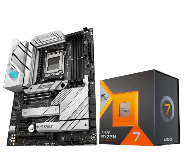 MICRO CENTER CPU Motherboard Kit AMD Ryzen 7 7800X3D Unlocked Desktop ...