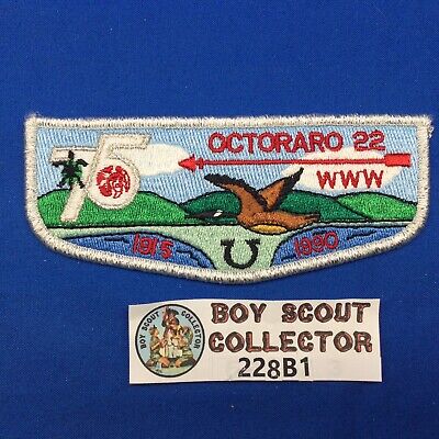 Boy Scout OA Octoraro Lodge 22 S33 1990 75th Order of The Arrow Flap Patch PA