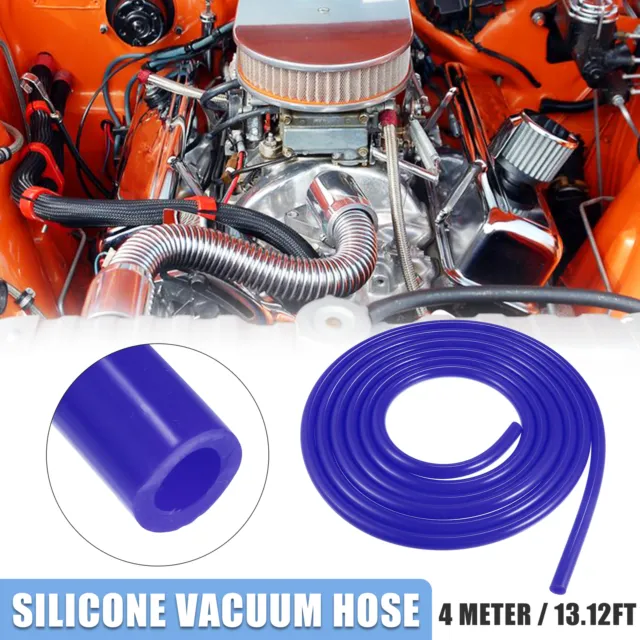 8mm ID 13.12ft Car Silicone Vacuum Hose Pipe Water Air Boost Line Tube Blue