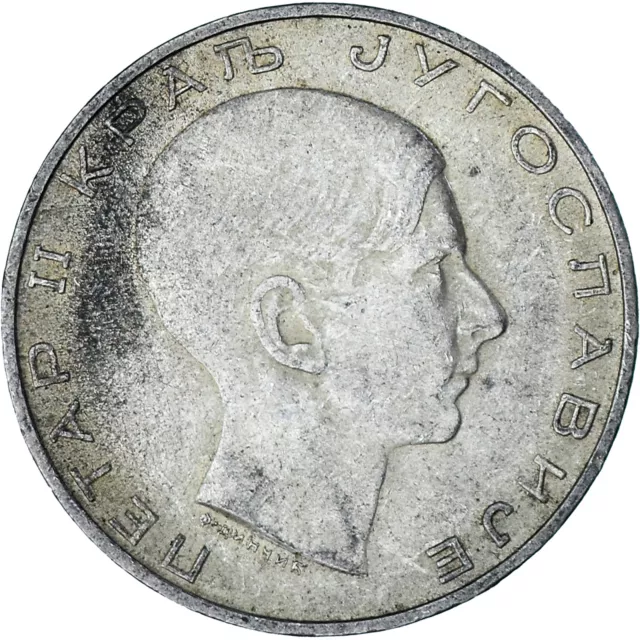 [#1023828] Coin, Yugoslavia, Petar II, 50 Dinara, 1938, EF, Silver, KM:24