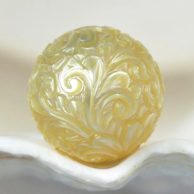 Perle De Mer Du Sud Naturelle - Ronde 15 Mm - Or Rose - 26,55 Ct - Philippines