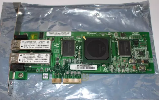 Dell Qlogic PX2510401-10 4Gbps Dual-Port PCIe Fibre Channel Card HBA