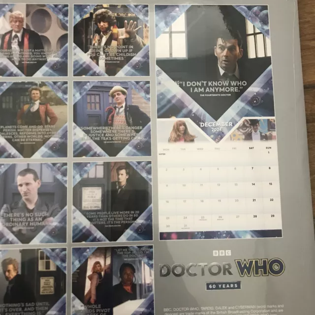 Doctor Who 2024 Calendar 60 Years Edition New Sealed BBC Official 3