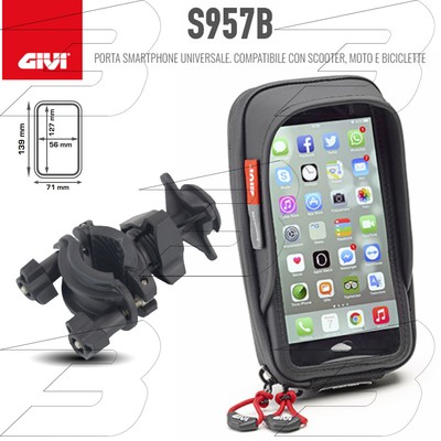 Cellularline PORTA SMARTPHONE GIVI S957B IMPERMEABILE PER BMW F 850 GS 