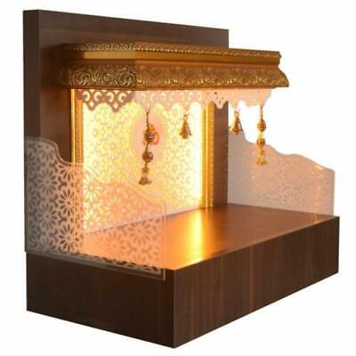 Designer Wooden Mandir for Home/Temple Home/Pooja Mandir with Lights