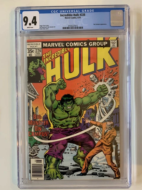 Incredible Hulk #226,  CGC 9.4, Newsstand  Doc Samson appearance - 1978 Marvel