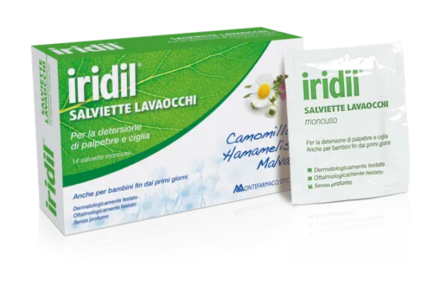 Iridil® Salviette Lavaocchi MONTEFARMACOi 14 Pezzi