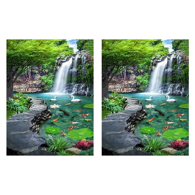 2Xe Croix Bricolage Diamant Broderie Paysage Plein Strass Décor à Z3A5