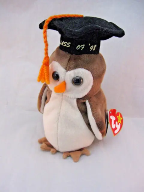 Beanie Baby - "Wise" The Owl - Dob May 31, 1997 - Tag Errors - Retired But New