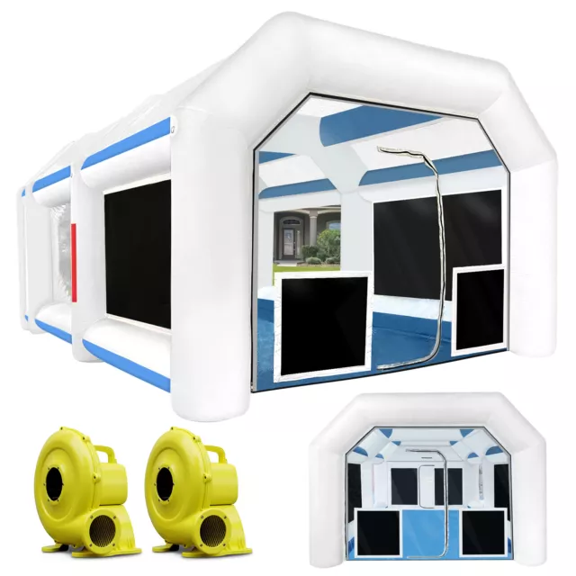 BONOOTH Portable Paint Booth 21.5x13x9FT  Inflatable Paint Booth for Car Parts