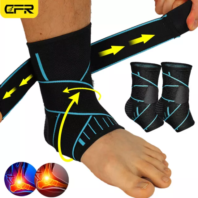 ANKLE SUPPORT COMPRESSION Foot Heel Achilles Tendon Arthritis Pain ...