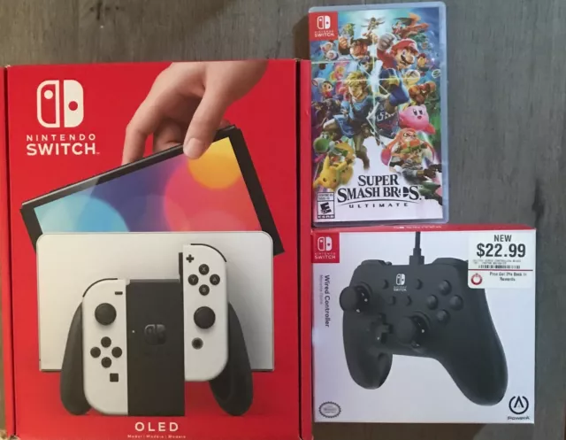 Wario64 on X: a Super Smash Bros. Ultimate - Switch OLED bundle spotted  with digital copy of the game, 3 months of Switch Online membership, and  Joy-con themed Smash controllers / X