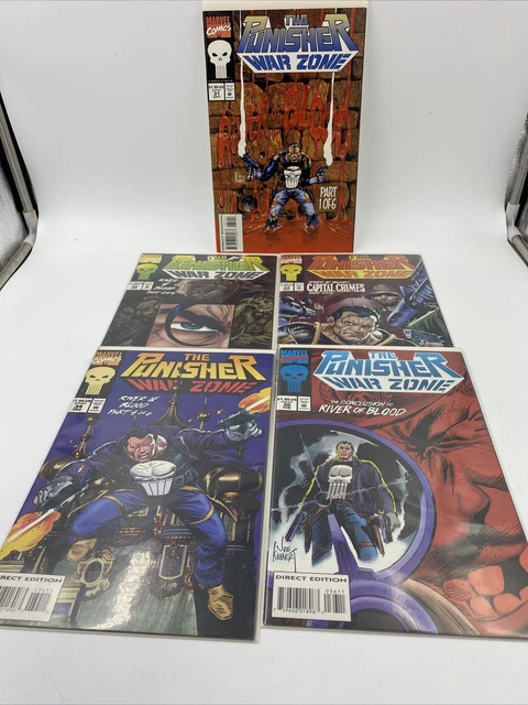 THE PUNISHER “WAR ZONE” Comics 1994 1-2-3-4-6(Conclusion) Missing 5 All NM/M