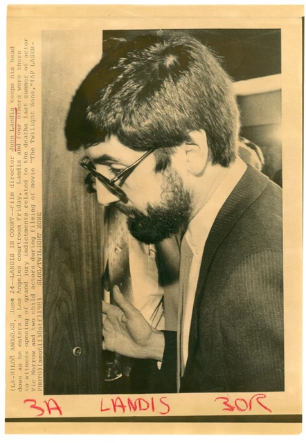 VINTAGE JOHN LANDIS Twilight Zone Manslaughter Trial-2 Wire Press Photo