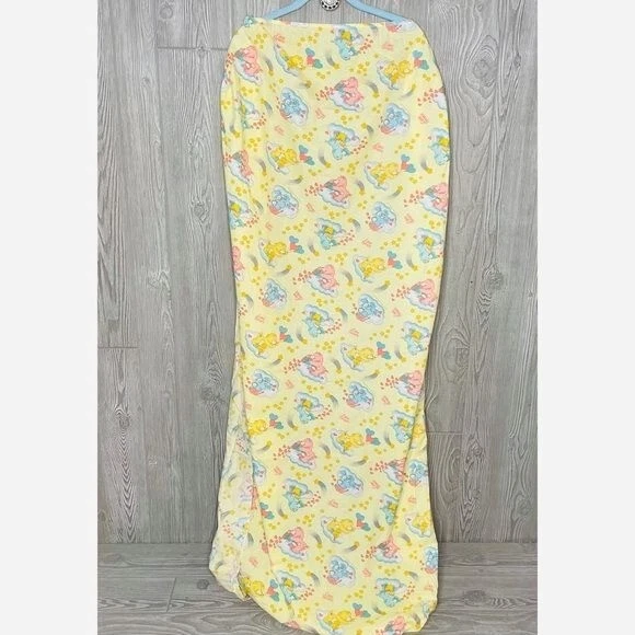 De colección 1983 cuna colchón sábana amarillo azul y rosa ropa de cama bebé guardería