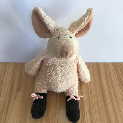 Manhattan toy co tip toes ballet pig small soft toy terry towel vintage