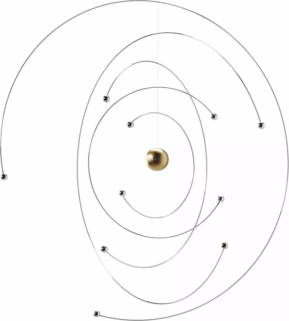 Niels Bohr Atom Model Hanging Mobile - 9 Inches - Steel