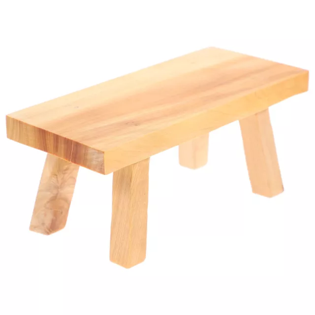Wooden Plant Riser Stand Foot Rest Stool for Desk and Shower-