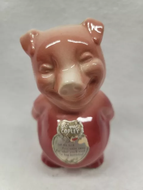 4 1/2" Small Pig Bank (Sticker) By Royal Copley, Royal Windsor, Spaulding