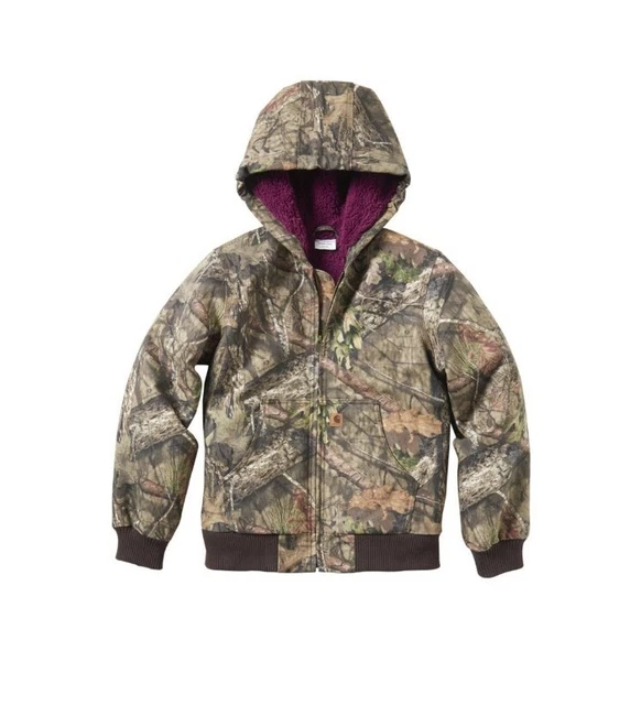 New! Carhartt Mossy oak 2x2 xxs 4 / 5 4t 5t jacket please lined camo Girls cut