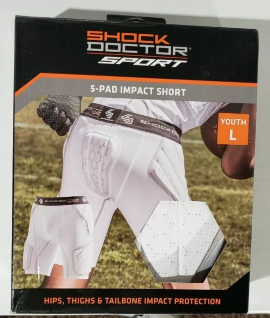 Shock Doctor Sport 5 Pad Impact Short PADS hanche cuisse et coccyon jeunesse grand. 