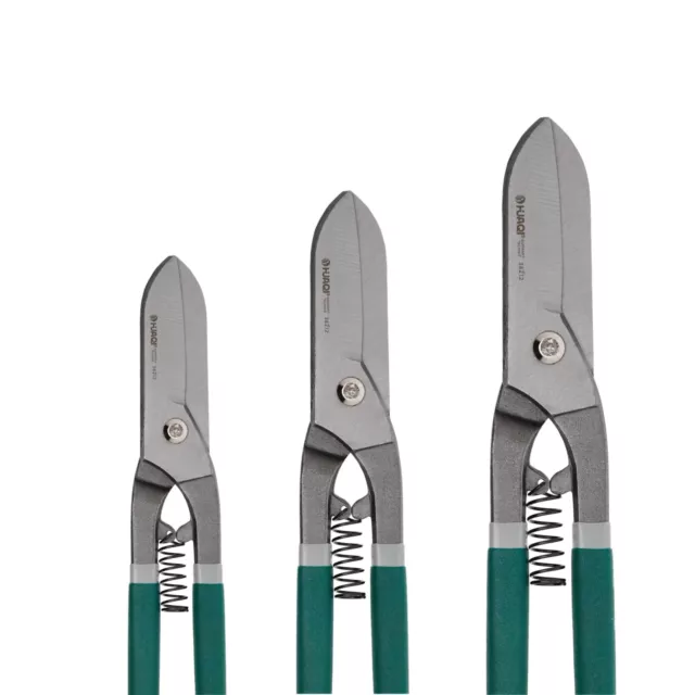 3PC Tin Snips Set 8 10 12" Straight Cut Sheet Metal Aviation Shears Scissors UK