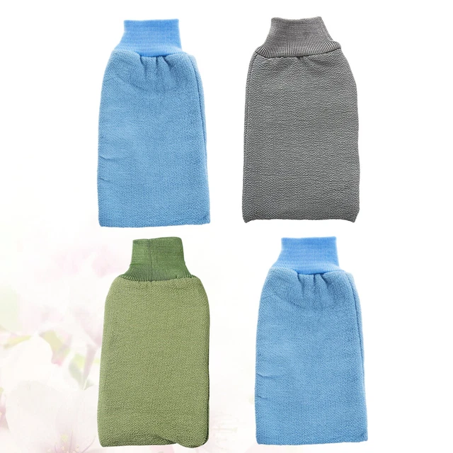 4 un. guantes de baño simples para lavar toalla de baño toalla de limpieza toalla de ducha para el hogar