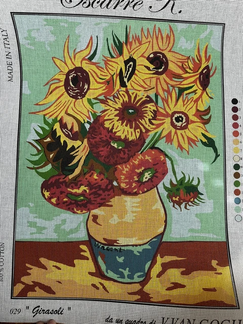 Lona de aguja 20x24 pulgadas girasoli lona solamente