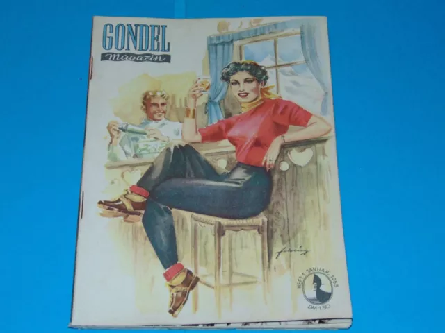 GONDEL - Nr. 1 von 1953 - altes Pin-Up Vintage Männer Magazin