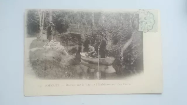 CPA - 58 NEVERS - Pougues-les-Eaux, Boat on the Lake of the Water Establishment