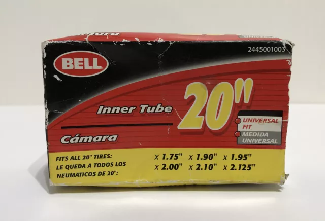 Bell 20” Inner Tube Universal Fit Fits All 20” Tires Camara New 1.75x1.90x1.95