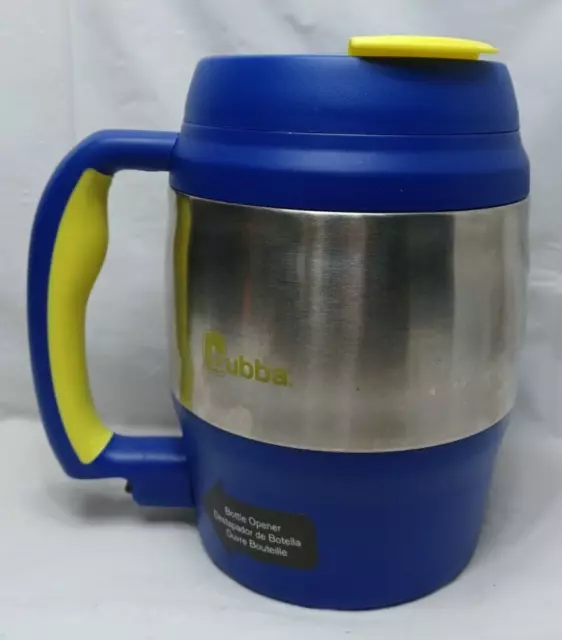 Bubba Classic Insulated Desk Coffee Keg Mug, 52 oz, Blue w/ Bottle Opener
