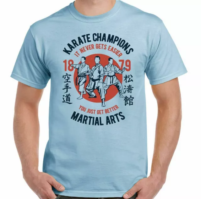 Karate T-Shirt Martial Arts MMA Training Top MMA Gym Champions Mens Funny Belt