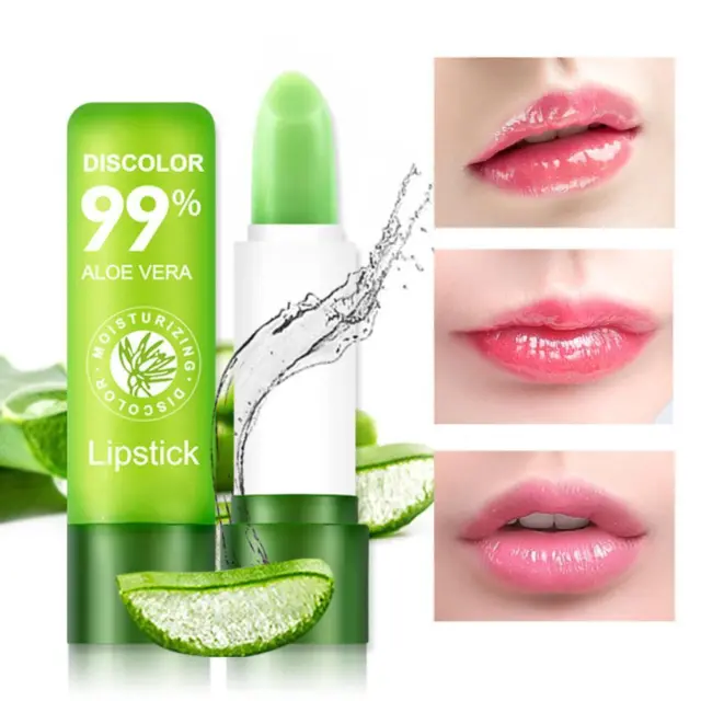 Colorchanging lipstick Aloe Vera lip balm for longlasting nourishment