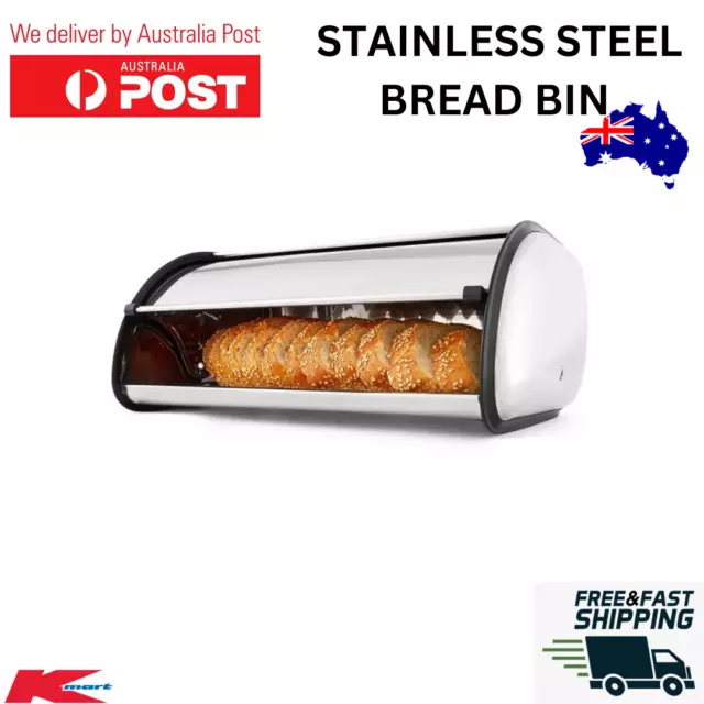 Bread Stainless Steel Bin Box Kitchen Storage Container AU