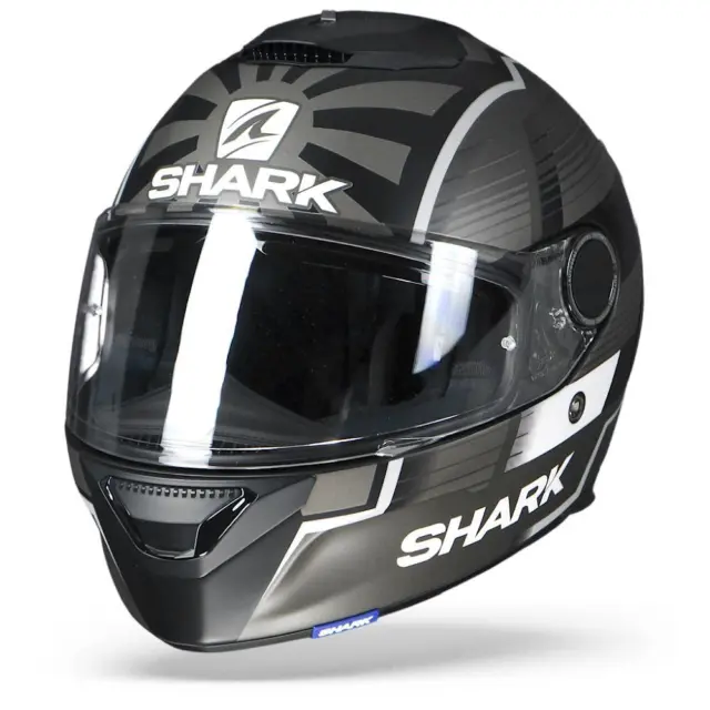 Shark Spartan 1.2 Zarco Malaysian GP KAS Matt Black Silver Full Face Helmet