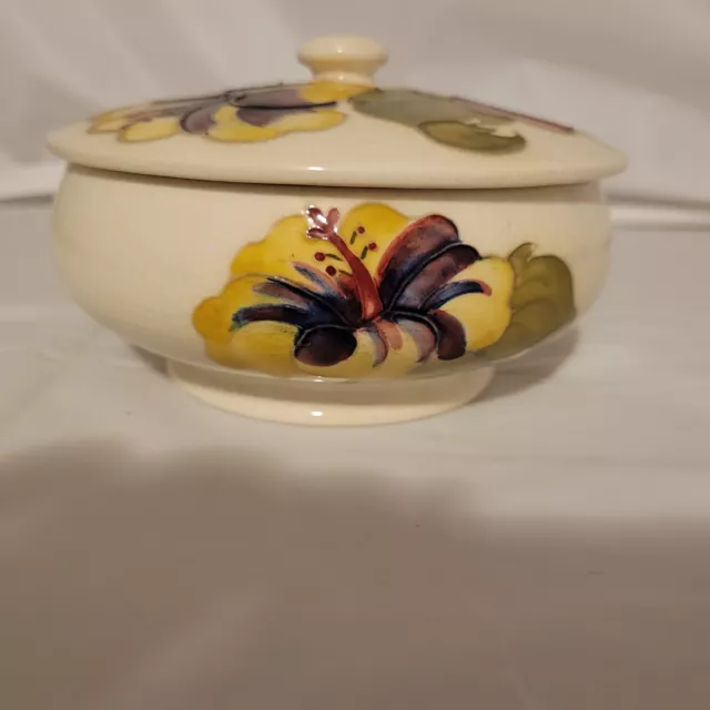 Vintage Hibiscus Covered Bowl