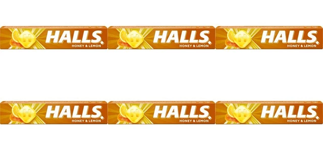 6 caramelle Halls CALM HONEY LEMON, 1,2 once. (33,5 g)