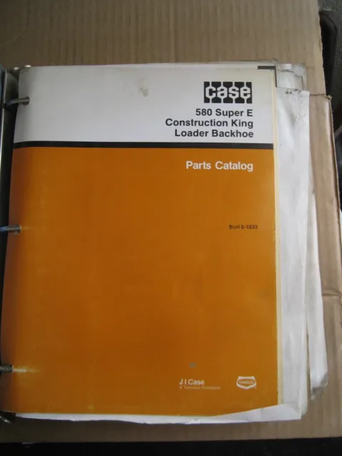 Case 580 Super E Construction King Loader Backhoe Parts Catalog Burl 8-1833
