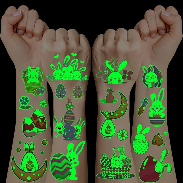 35 Weihnachts-Tattoos Für Kinder - Leuchtende Temporärtattoos Im Dunkeln