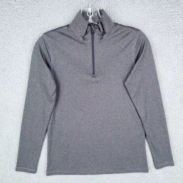 Alo Yoga Top Womens Small 1/4 Zip Long Sleeve Pullover Gray Shirt Athletic