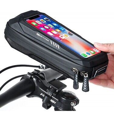 Bolsa soporte para bicicleta manillar impermeable para móvil pantalla táctil,