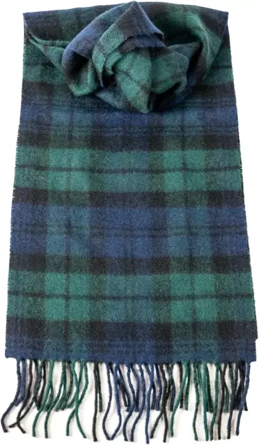 TARTAN PLAID SCOTTISH Scarf - 100% Lambswool Made in Scotland for Men ...