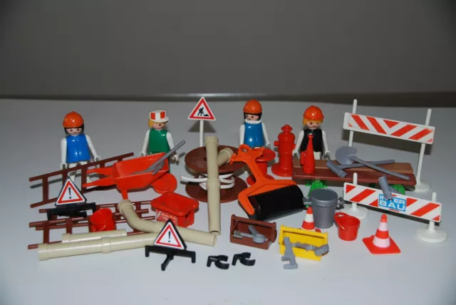 Playmobil construccion vintage 3 obras obreros works