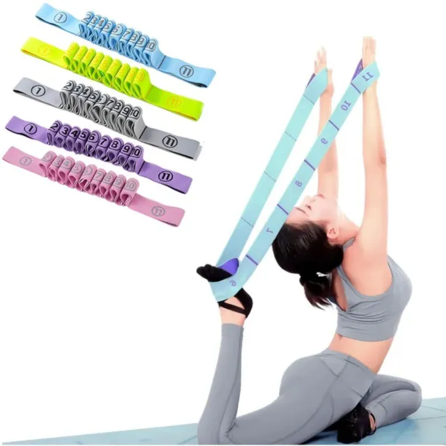Yoga Pilates Fitness Tension Belt Resistance Band Dance Stretching Band