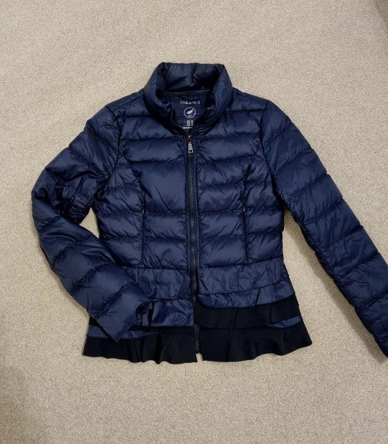 Tahari zoey ruffle deals hem puffer jacket
