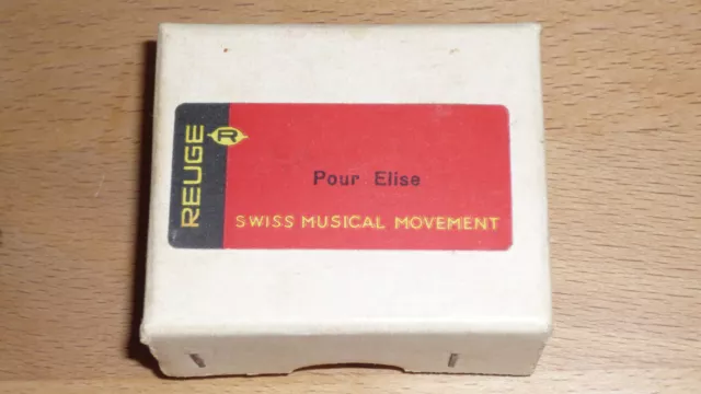 REUGE   Spieluhr   Swiss musical Movement   "Pour Elise"   Vintage   OVP