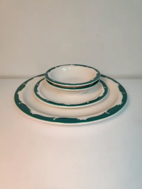 Vtg Syracuse China Restaurant Ware Lot Wintergreen Dinner Bread Plate Fruit Bowl