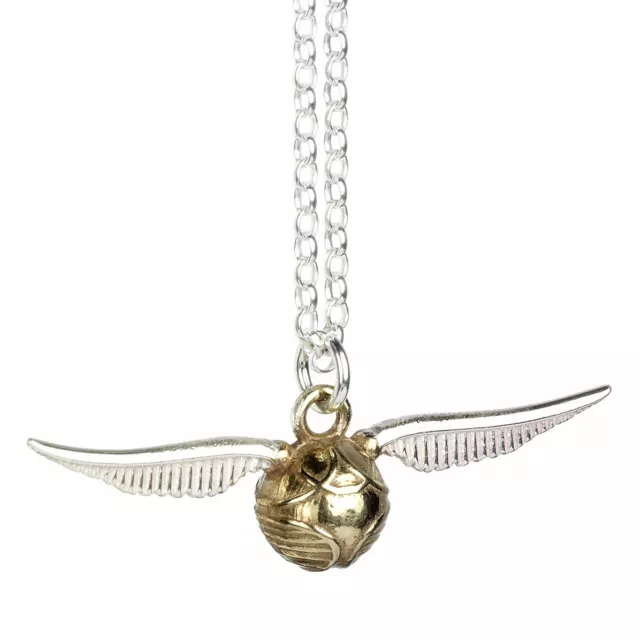 Harry Potter Vif D'Or Argent Sterling Et Cristal Collier Pendentif - Emballé